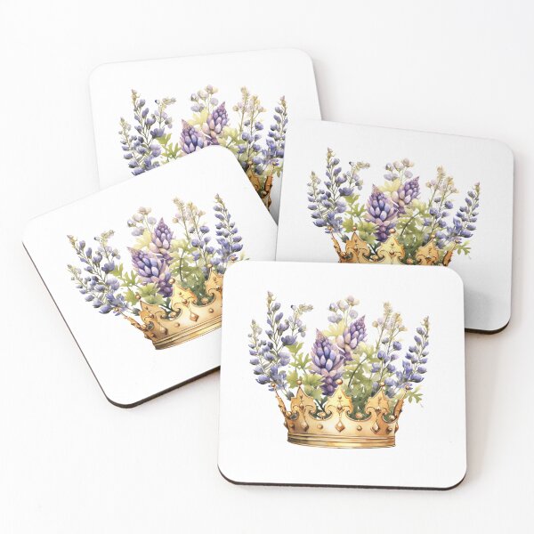 Item preview, Lupine Flower Crown | Elegant Botanical Floral Art designed and sold by Mandayartstudio.