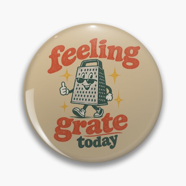 Item preview, Feeling Grate Today - Funny Cheese Grater Vintage Mascot Design designed and sold by Douglystuff.