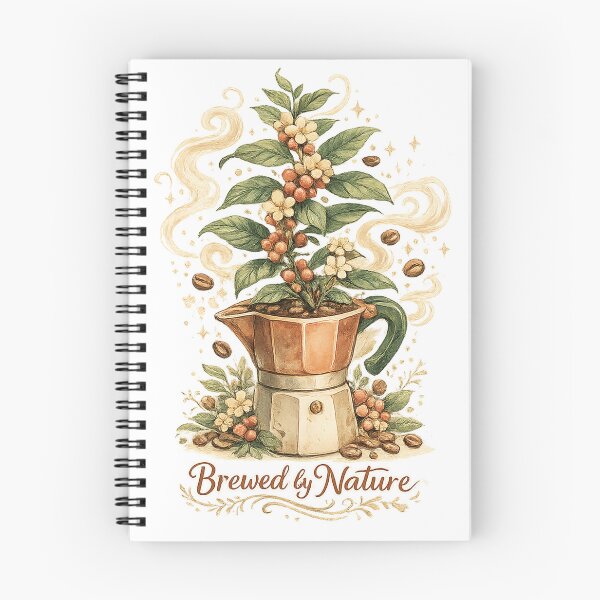 Item preview, Brewed by Nature Coffee Plant Moka Pot Botanical Coffee Lover Art designed and sold by inkoutninja.
