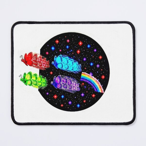 Item preview, Neon Space Butterflies Rainbow Galaxy Circle. designed and sold by RBest!.