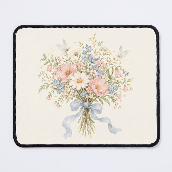 Item preview, Fairy Wildflower Bouquet – Pastel Cottagecore Watercolor Floral Art designed and sold by looplandger.