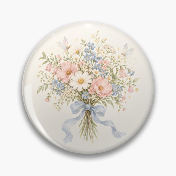 Item preview, Fairy Wildflower Bouquet – Pastel Cottagecore Watercolor Floral Art designed and sold by looplandger.