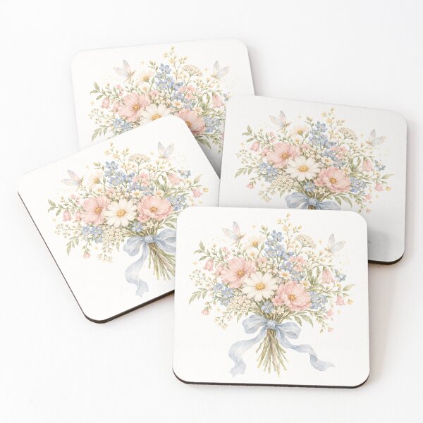 Item preview, Fairy Wildflower Bouquet – Pastel Cottagecore Watercolor Floral Art designed and sold by looplandger.