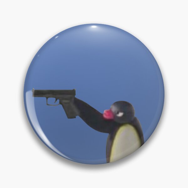 Item preview, Pingu Gun Meme designed and sold by ashenladyknight.