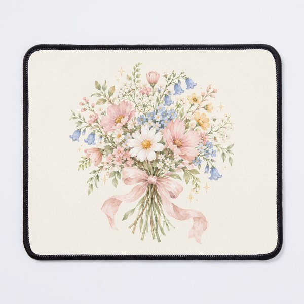 Item preview, Pastel Fairy Wildflower Bouquet – Cottagecore Watercolor Floral Art designed and sold by looplandger.