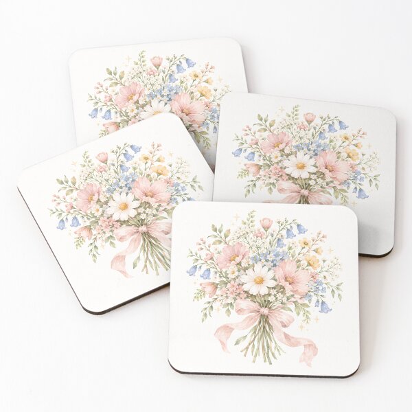 Item preview, Pastel Fairy Wildflower Bouquet – Cottagecore Watercolor Floral Art designed and sold by looplandger.