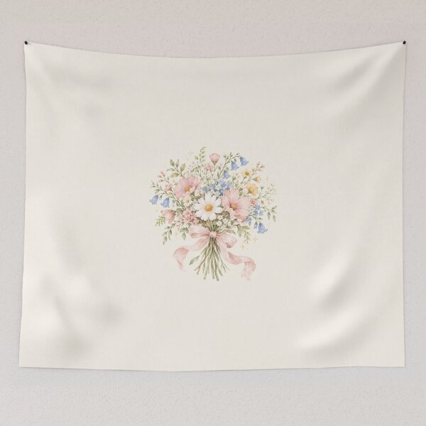 Item preview, Pastel Fairy Wildflower Bouquet – Cottagecore Watercolor Floral Art designed and sold by looplandger.