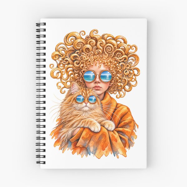 Item preview, Golden Curls and a Golden Cat – Ocean Reflections designed and sold by Russell Thorne.