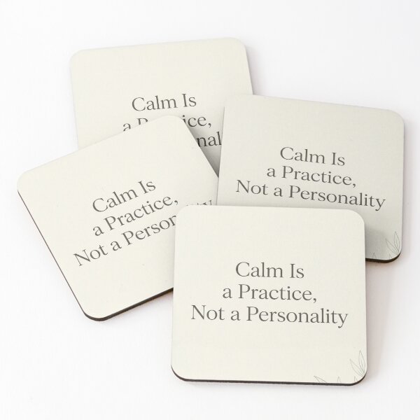 Item preview, Calm Is a Practice Not a Personality | Mindfulness Quote Print designed and sold by Zaramodo.