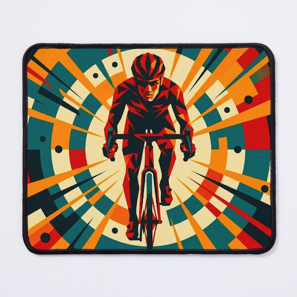 Item preview, Bauhaus Cyclist Geometric Road Bike Art designed and sold by RICAMTP.