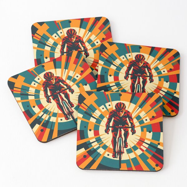 Item preview, Bauhaus Cyclist Geometric Road Bike Art designed and sold by RICAMTP.