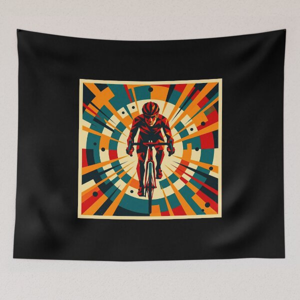 Item preview, Bauhaus Cyclist Geometric Road Bike Art designed and sold by RICAMTP.