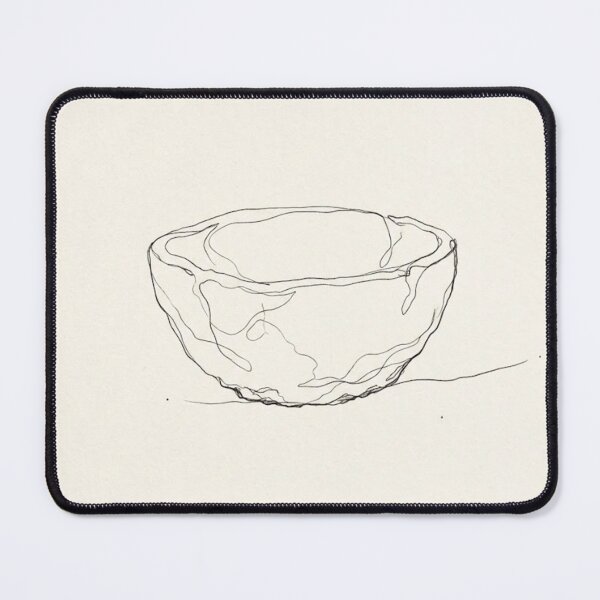 Item preview, Uneven Stone Bowl | Wabi-Sabi Continuous Line Art designed and sold by Zaramodo.