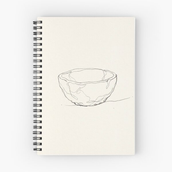 Item preview, Uneven Stone Bowl | Wabi-Sabi Continuous Line Art designed and sold by Zaramodo.