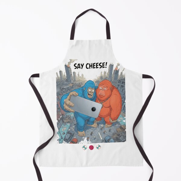 Item preview, Say Cheese! - Giant Blue & Orange Ape Monster Selfie designed and sold by Whimsy Trail Co.