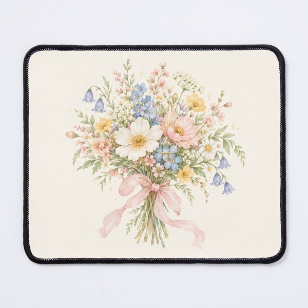 Item preview, Pastel Wildflower Bouquet – Romantic Cottagecore Watercolor Floral Art designed and sold by looplandger.