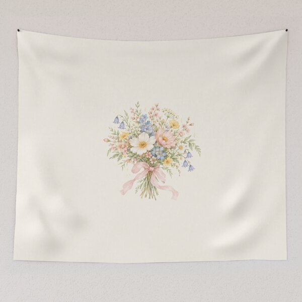 Item preview, Pastel Wildflower Bouquet – Romantic Cottagecore Watercolor Floral Art designed and sold by looplandger.