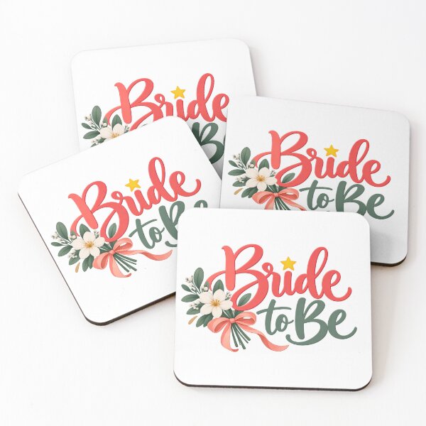 Item preview, Cute Bride To Be Floral Wedding Typography designed and sold by Nicha Studio.