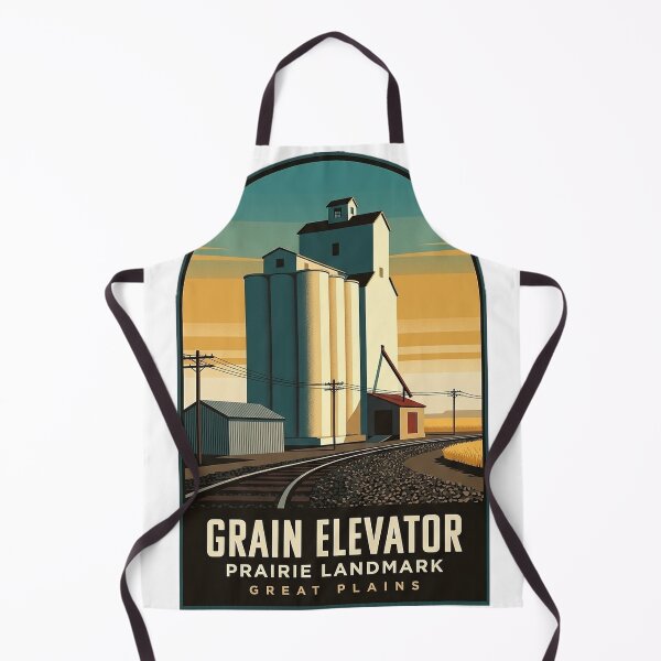 Item preview, Grain Elevator Sticker - Vintage WPA Prairie Landmark Badge designed and sold by DetourDgn.