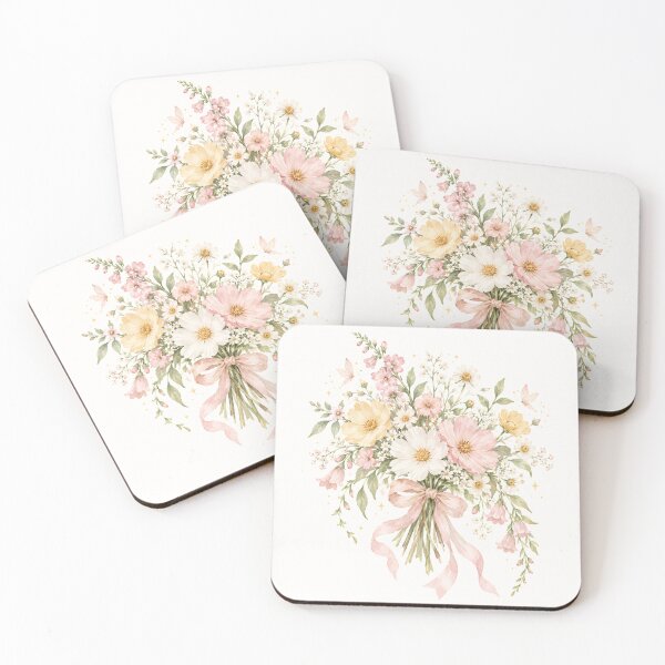 Item preview, Fairy Garden Wildflower Bouquet – Soft Pastel Cottagecore Watercolor Floral Art designed and sold by looplandger.
