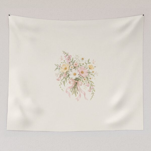 Item preview, Fairy Garden Wildflower Bouquet – Soft Pastel Cottagecore Watercolor Floral Art designed and sold by looplandger.