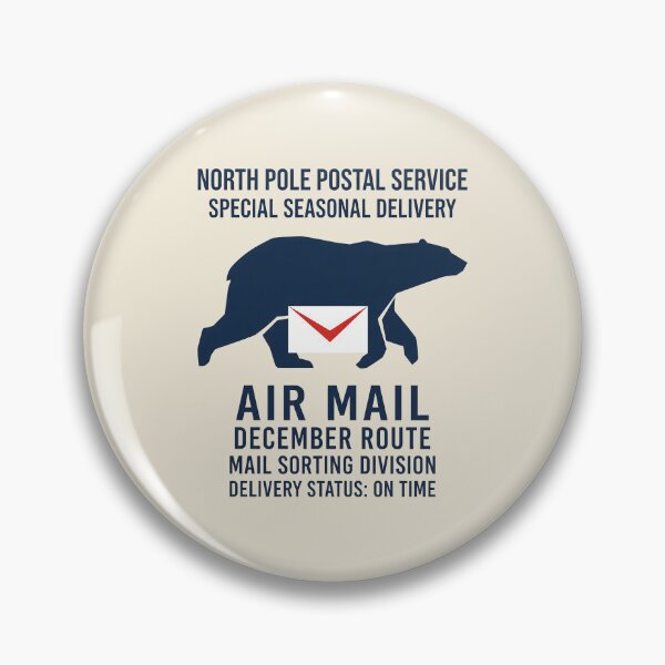 Item preview, North Pole Postal Service Holiday Air Mail Bear designed and sold by SplashTastic.