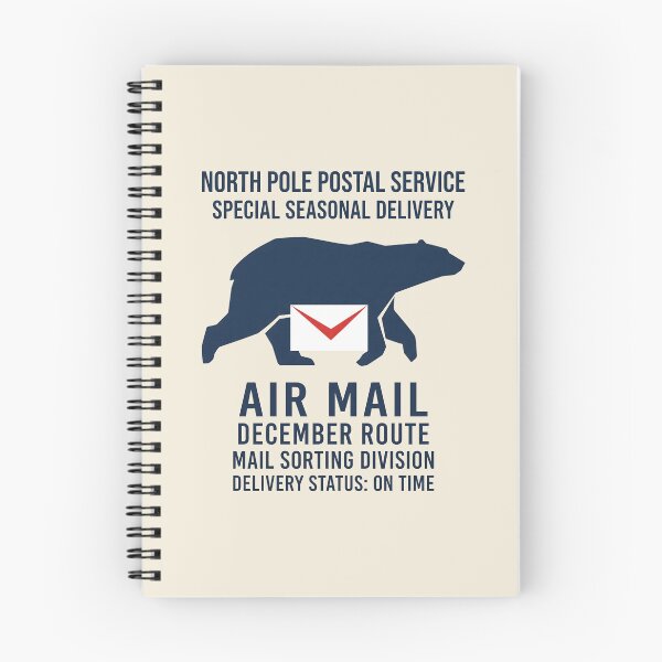 Item preview, North Pole Postal Service Holiday Air Mail Bear designed and sold by SplashTastic.