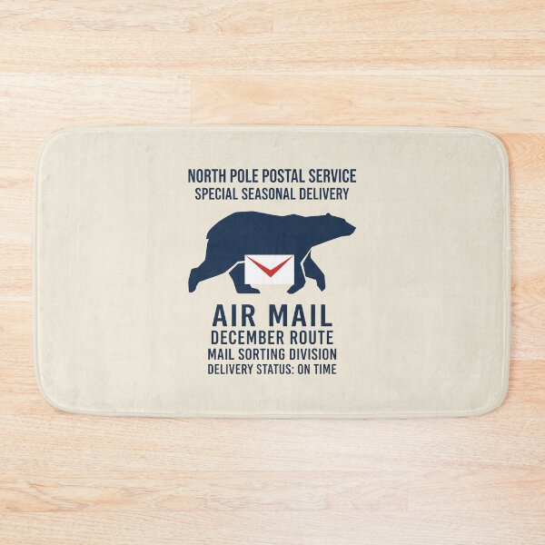 Item preview, North Pole Postal Service Holiday Air Mail Bear designed and sold by SplashTastic.
