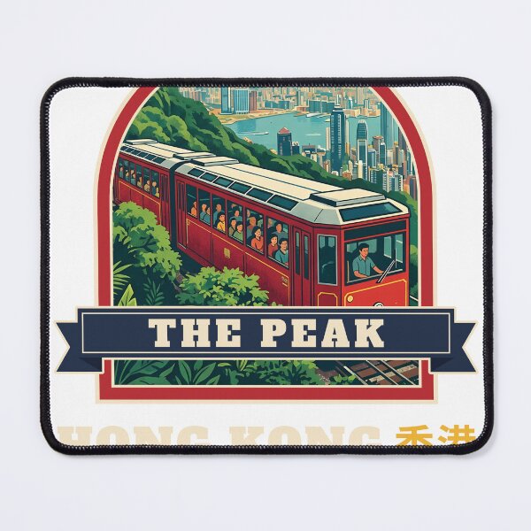 Item preview, The Peak Hong Kong Retro Hill Tram Badge on Dark designed and sold by jainaspp.
