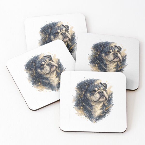 Item preview, English Bulldog Portrait Watercolor Dog Lover Pet Art Design designed and sold by inkoutninja.