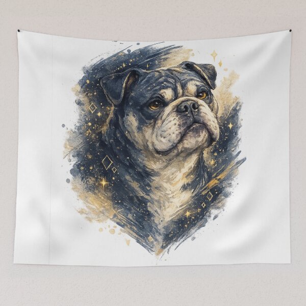 Item preview, English Bulldog Portrait Watercolor Dog Lover Pet Art Design designed and sold by inkoutninja.