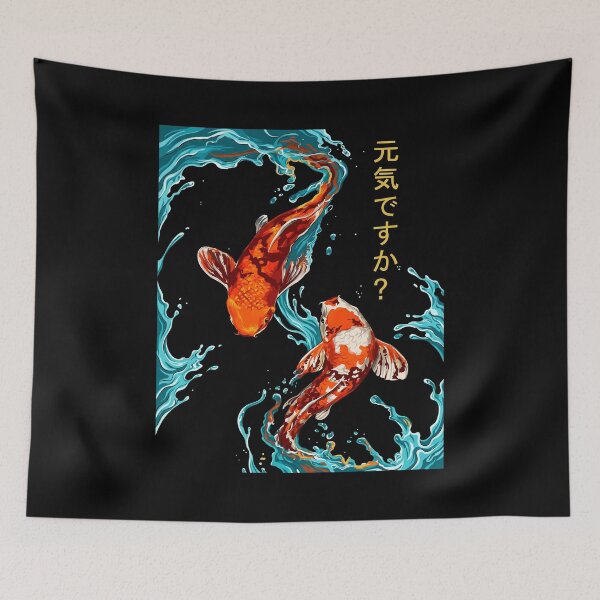 Item preview, Genki Desu Ka Koi Fish designed and sold by trangtuyet.