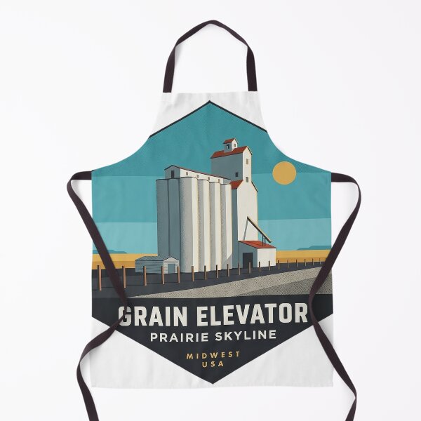 Item preview, Grain Elevator Sticker - Modern Retro Geometric Hexagon Badge designed and sold by DetourDgn.