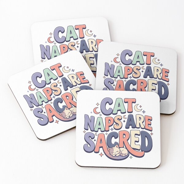 Item preview, Cat Naps Are Sacred Cozy Retro Typography Sleepy Kitty Quote    designed and sold by mood-draftsman.