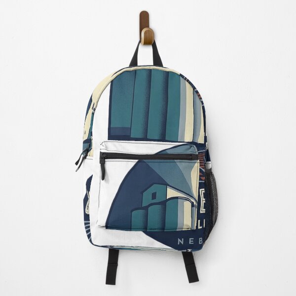Item preview, Grain Elevator Art Deco Sticker - Moonlit Nebraska Prairie designed and sold by DetourDgn.