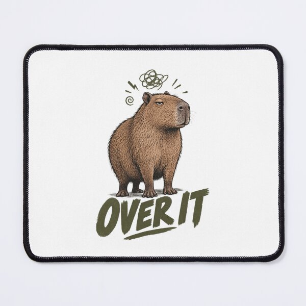 Item preview, Over It Vibe – Ironic Sarcastic Capybara designed and sold by SimonasPeace.