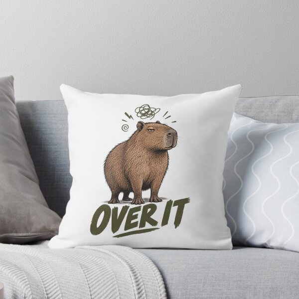 Item preview, Over It Vibe – Ironic Sarcastic Capybara designed and sold by SimonasPeace.