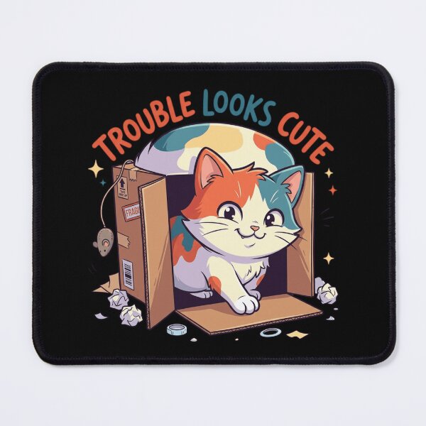 Item preview, Trouble Looks Cute Mischievous Cat in Box Funny Kitty designed and sold by mood-draftsman.