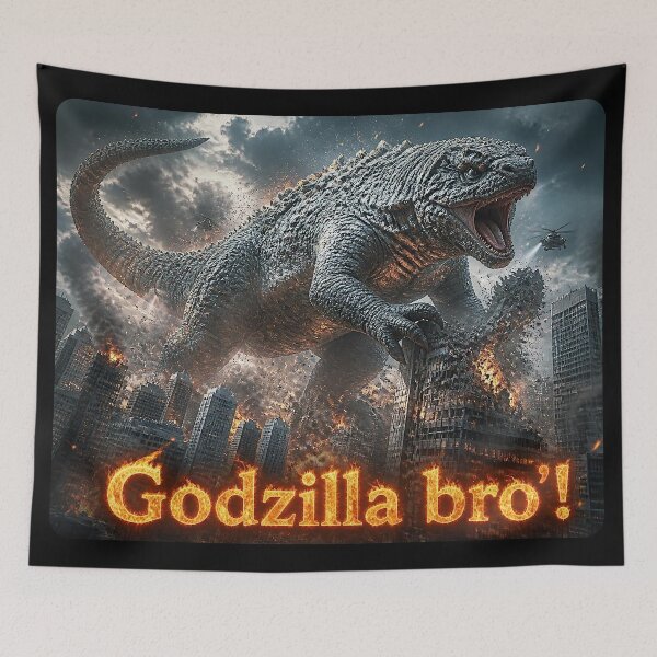 Item preview, Godzilla Bro': Destroying the city! designed and sold by NubesDesignCH.