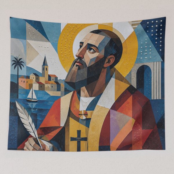 Item preview, Saint Augustine of Hippo Painting – Faith, Philosophy and Wisdom designed and sold by GalleryKauffeld.