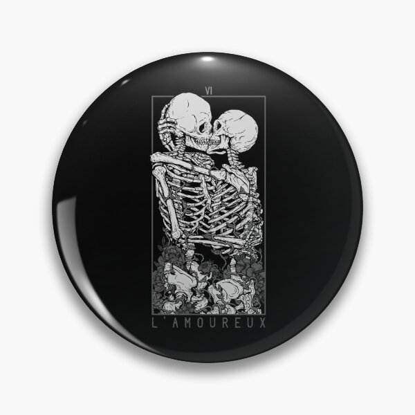 Item preview, Skeleton Couple Kissing Floral Vines Card Major Arcana designed and sold by Perdunegatax.