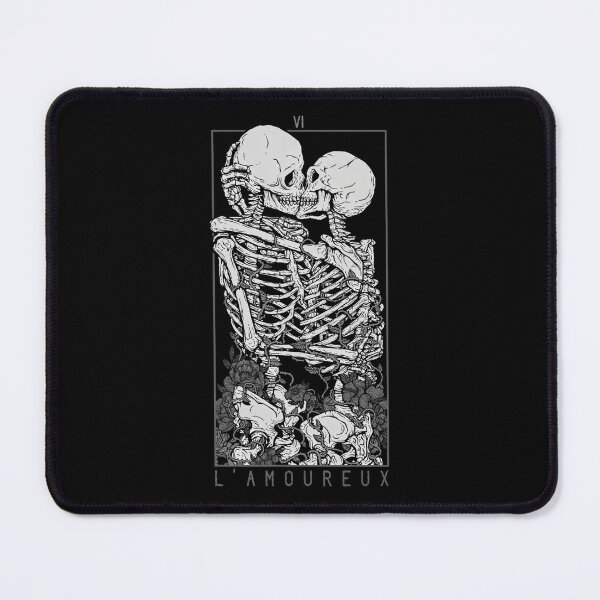 Item preview, Skeleton Couple Kissing Floral Vines Card Major Arcana designed and sold by Perdunegatax.