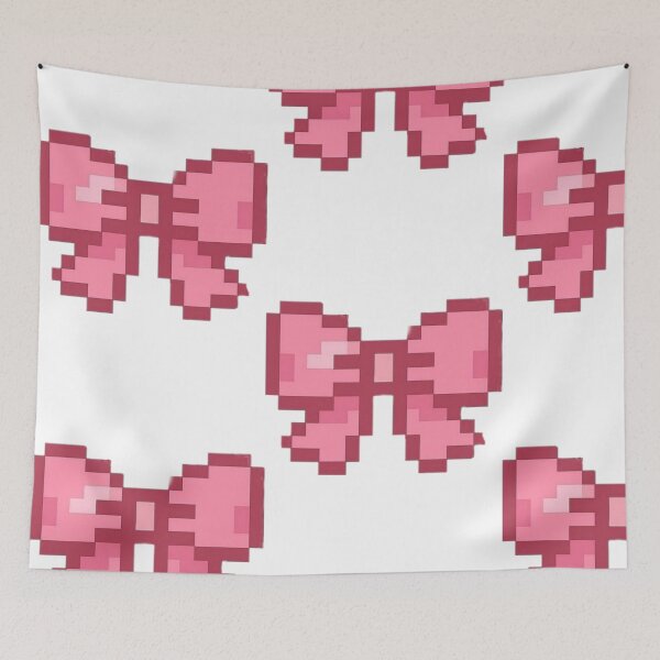 Item preview, Cute Pink Pixel Art Ribbon Bow Aesthetic designed and sold by ArtByPrachii.