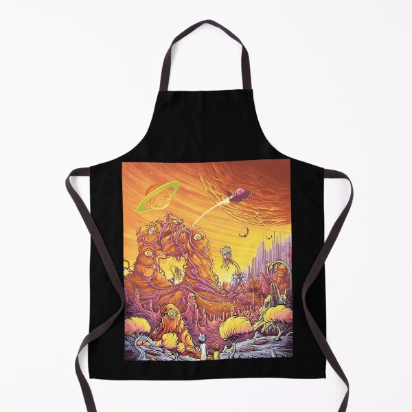 Item preview, Alien Planet Landscape Orange Sky Eyeball Rocks Flying Saucer designed and sold by Perdunegatax.