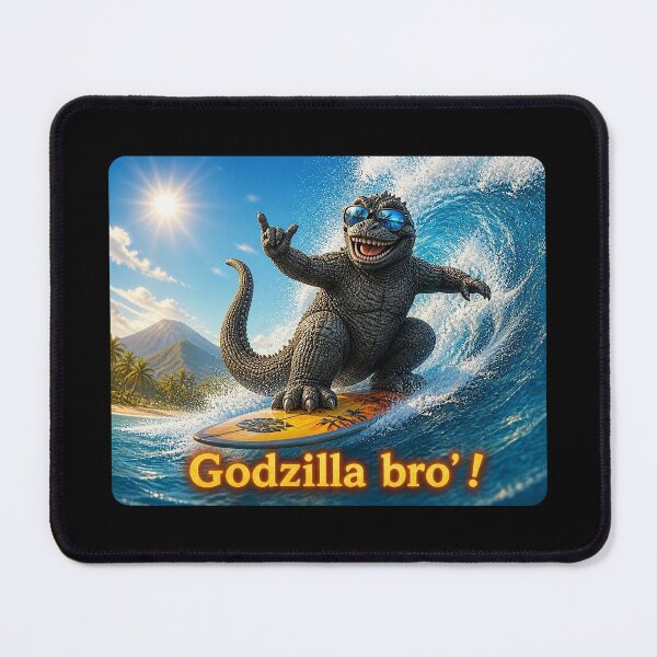 Item preview, Godzilla Bro': Let's surf! designed and sold by NubesDesignCH.