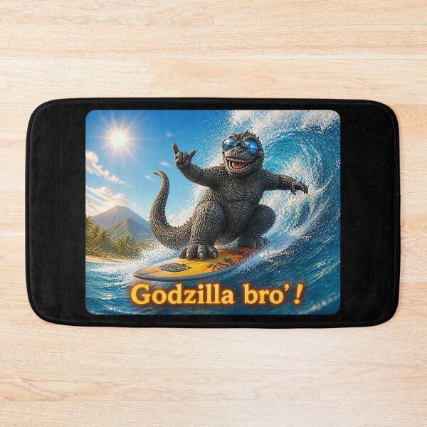 Item preview, Godzilla Bro': Let's surf! designed and sold by NubesDesignCH.