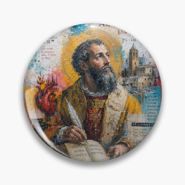 Item preview, Saint Augustine of Hippo Painting – Faith, Philosophy and Wisdom designed and sold by GalleryKauffeld.