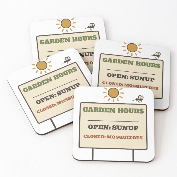 Item preview, Garden Hours Sunup to Mosquitoes Funny Gardening designed and sold by HenAndHeller.