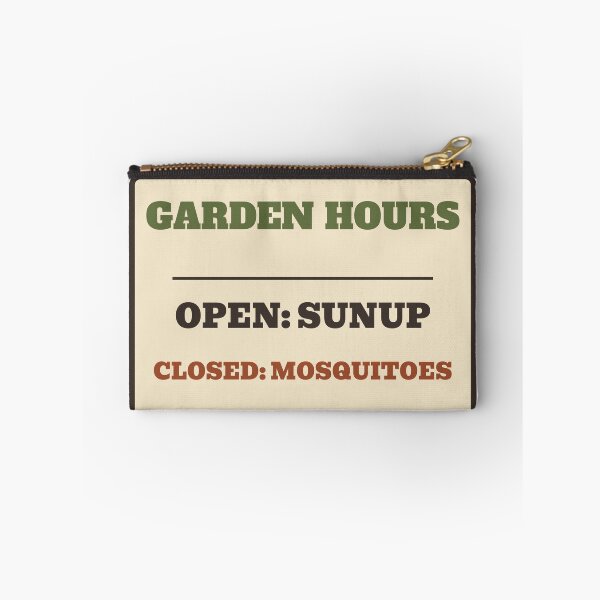 Item preview, Garden Hours Sunup to Mosquitoes Funny Gardening designed and sold by HenAndHeller.