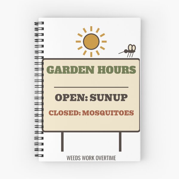 Item preview, Garden Hours Sunup to Mosquitoes Funny Gardening designed and sold by HenAndHeller.